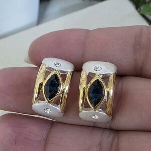 Vintage Gold Half Hoop Earrings
